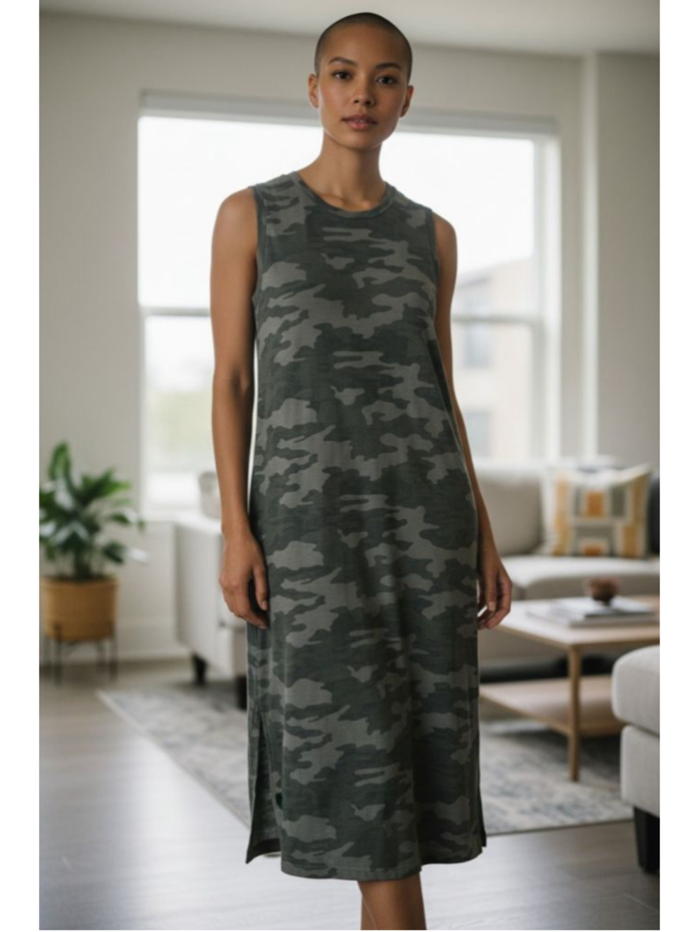Universal Thread Muscle Sleeveless Camo Dress